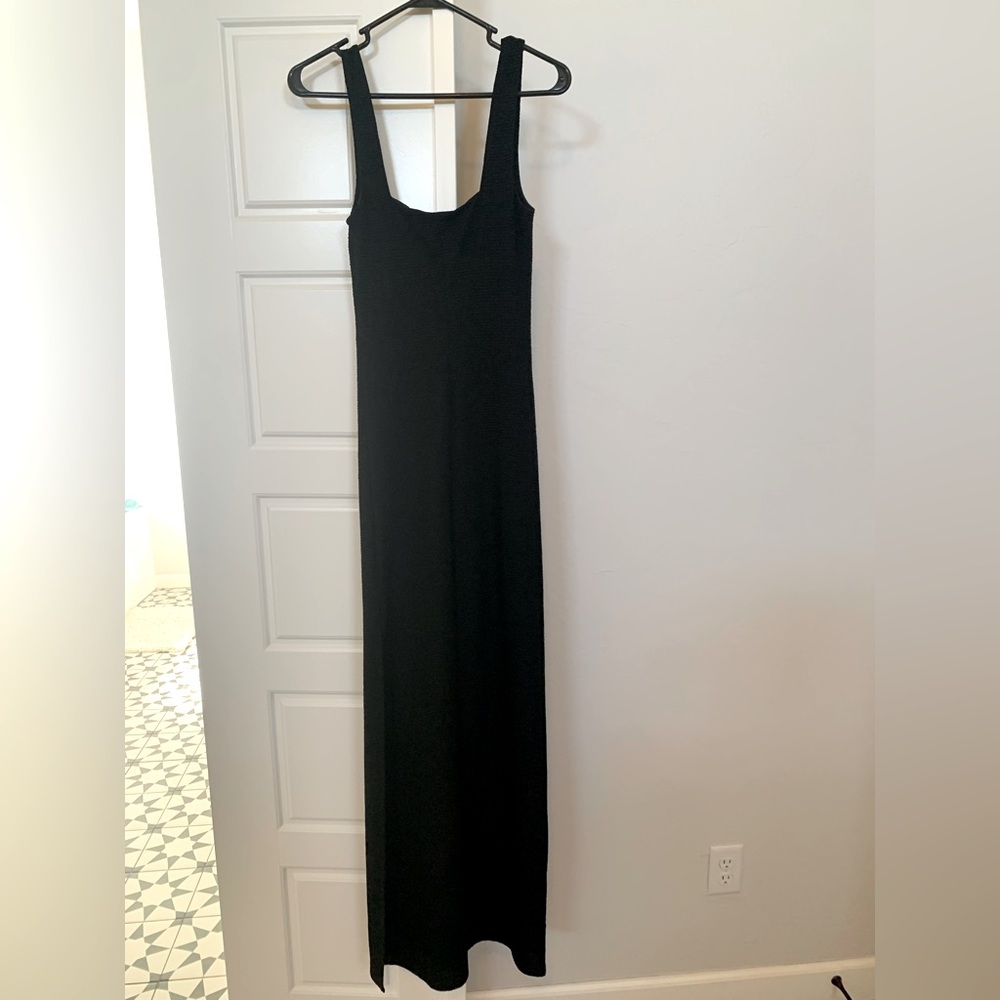 Fitted, black, BCBG Maxi dress. Tags on.